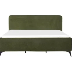 VALOGNES - Bed - Donkergroen - 180 x 200 cm - Bouclé