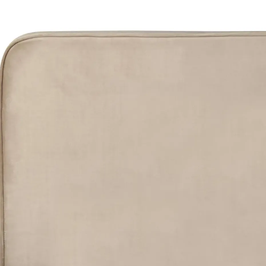 VALOGNES - Tweepersoonsbed - Taupe - 180 x 200 cm - Fluweel