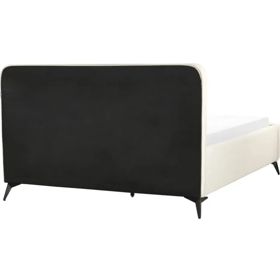 VALOGNES - Tweepersoonsbed - Beige - 160 x 200 cm - Corduroy