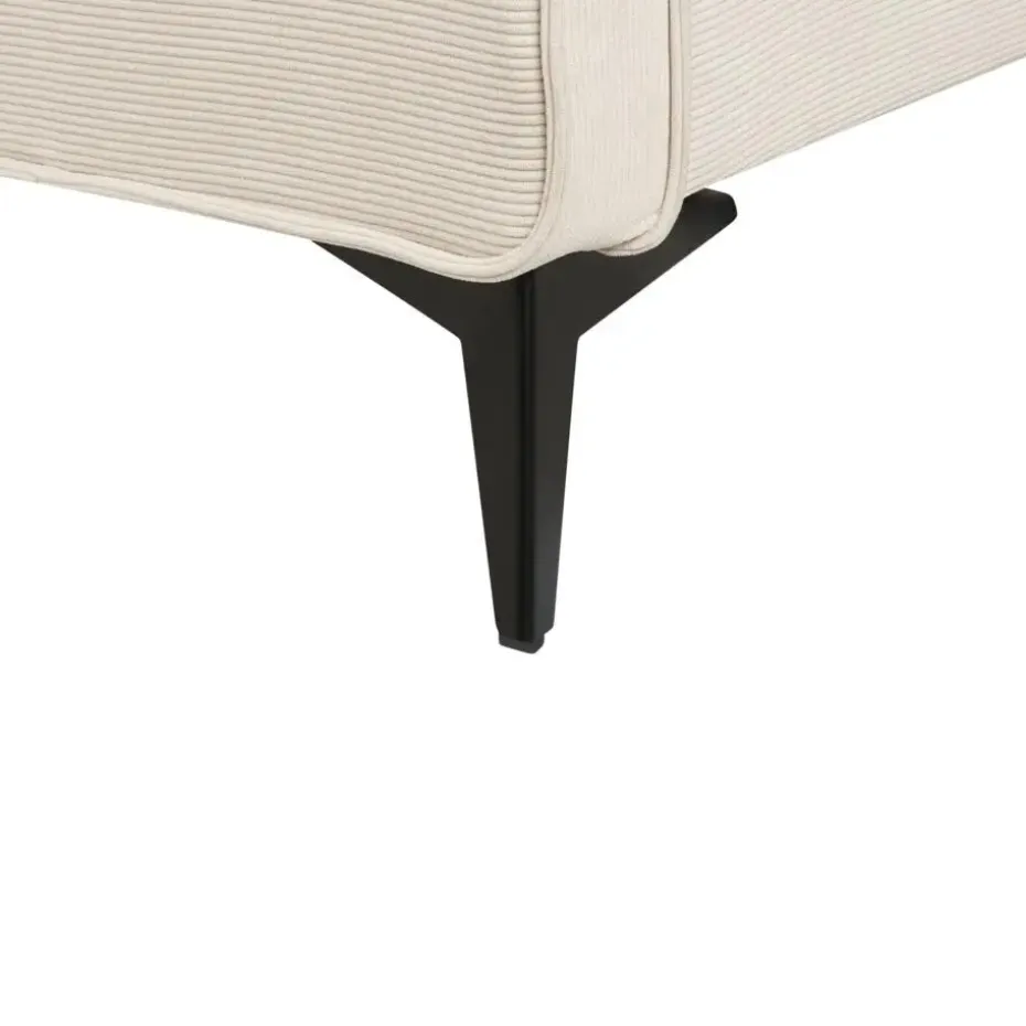 VALOGNES - Tweepersoonsbed - Beige - 160 x 200 cm - Corduroy