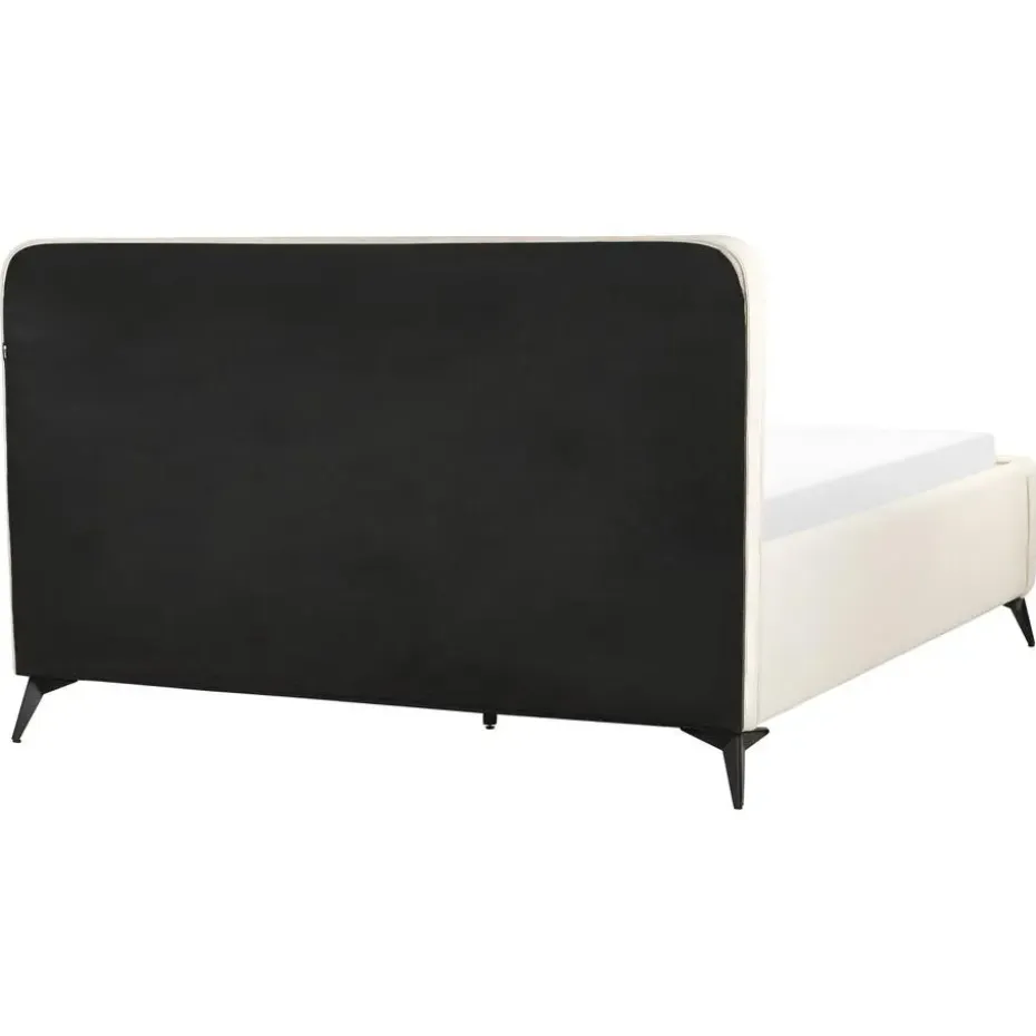 VALOGNES - Tweepersoonsbed - Beige - 160 x 200 cm - Corduroy