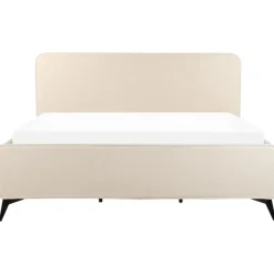 VALOGNES - Tweepersoonsbed - Beige - 180 x 200 cm - Corduroy