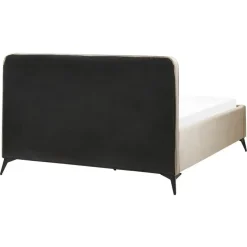 VALOGNES - Tweepersoonsbed - Taupe - 160 x 200 cm - Fluweel