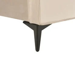 VALOGNES - Tweepersoonsbed - Taupe - 160 x 200 cm - Fluweel