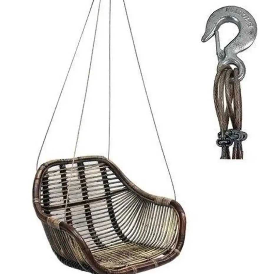 Van der Leeden Rotan hangstoel Fly Brown (L)66 x (B)65 x (H)49 cm