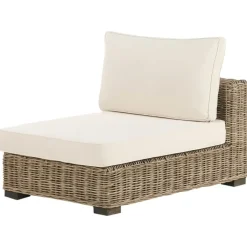 VARALLO - Loungeset 4-zits - Gebroken wit - Rechtszijdig - Rotan