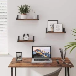 Vasagle - Wandplanken- Set van 3 - 44,2 x 15,6 x 8,2 cm