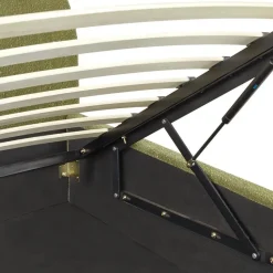 VAUCLUSE - Bed met opbergruimte - Olijfgroen - 180 x 200 cm - Bouclé