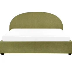 VAUCLUSE - Bed met opbergruimte - Olijfgroen - 180 x 200 cm - Bouclé