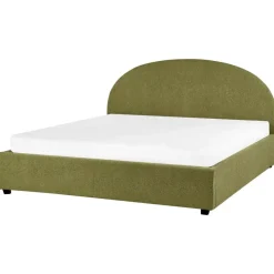 VAUCLUSE - Bed met opbergruimte - Olijfgroen - 180 x 200 cm - Bouclé