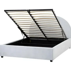 VAUCLUSE - Bed met opbergruimte - Lichtblauw - 140 x 200 cm - Stof