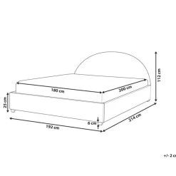 VAUCLUSE - Tweepersoonsbed - Gebroken wit - 180 x 200 cm - Bouclé