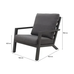 VDG Atlanta loungestoel - Antraciet