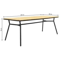 VDG Bella tuintafel - teakhout - 220x95 cm