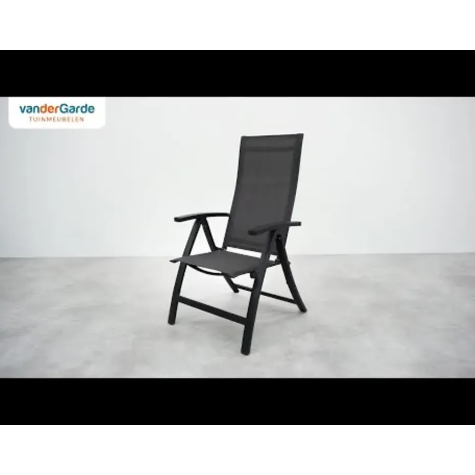 VDG Corsica verstelbare tuinstoel - Antraciet