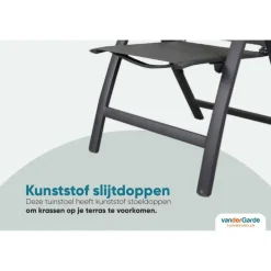 VDG Corsica verstelbare tuinstoel - Antraciet