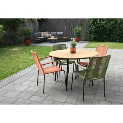 VDG Denver rope stapelbare tuinstoel Terracotta