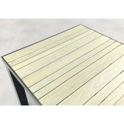 VDG Nola tuintafel 90x90 cm. - Antraciet/Houtlook