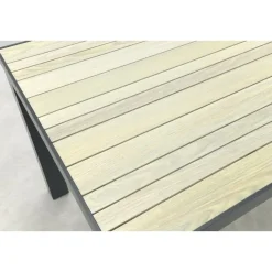 VDG Nola tuintafel 90x90 cm. - Antraciet/Houtlook