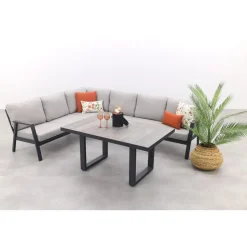 VDG Viento/Darwin lounge-/diningset (4-delig) - Royal Grey/Antraciet