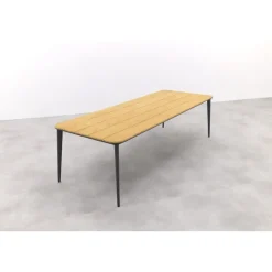 Vdgarde Premium Alaska tuintafel - teak/alu - antraciet - 270x100 cm