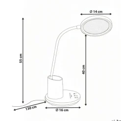 VELA - Bureaulamp LED - Lichtbeige - Synthetisch materiaal