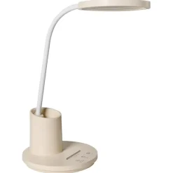 VELA - Bureaulamp LED - Lichtbeige - Synthetisch materiaal
