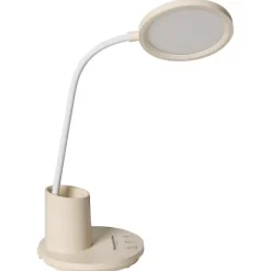 VELA - Bureaulamp LED - Lichtbeige - Synthetisch materiaal