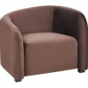 VELTADA - Fauteuil - Bruin - Fluweel