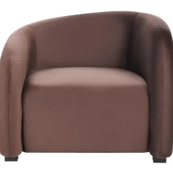 VELTADA - Fauteuil - Bruin - Fluweel
