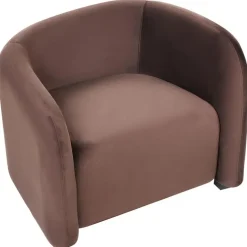 VELTADA - Fauteuil - Bruin - Fluweel