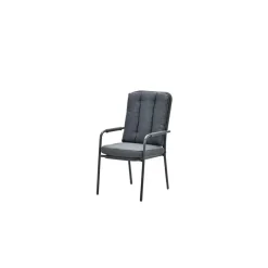 Venice dining fauteuil - carbon black - rope dark grey - mystic grey
