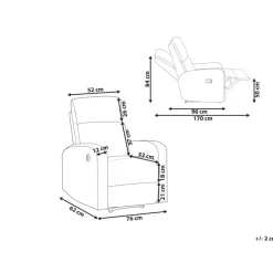 VERDAL - Relaxfauteuil elektrisch - Beige - Fluweel