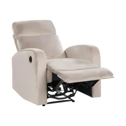 VERDAL - Relaxfauteuil elektrisch - Beige - Fluweel