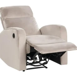 VERDAL - Relaxfauteuil elektrisch - Beige - Fluweel