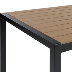 VERNIO - Tuinset voor 6 - Zwart/Bruin - Kunsthout