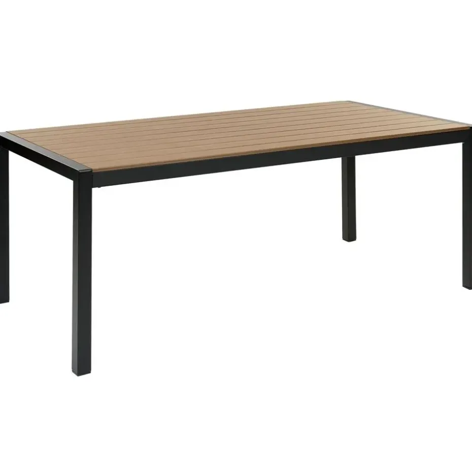 VERNIO - Tuinset voor 6 - Zwart/Bruin - Kunsthout