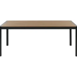 VERNIO - Tuintafel - Lichtbruin - 90 x 180 cm - Aluminium
