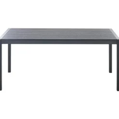 VERNIO - Tuintafel - Zwart - 90 x 180 cm - Aluminium
