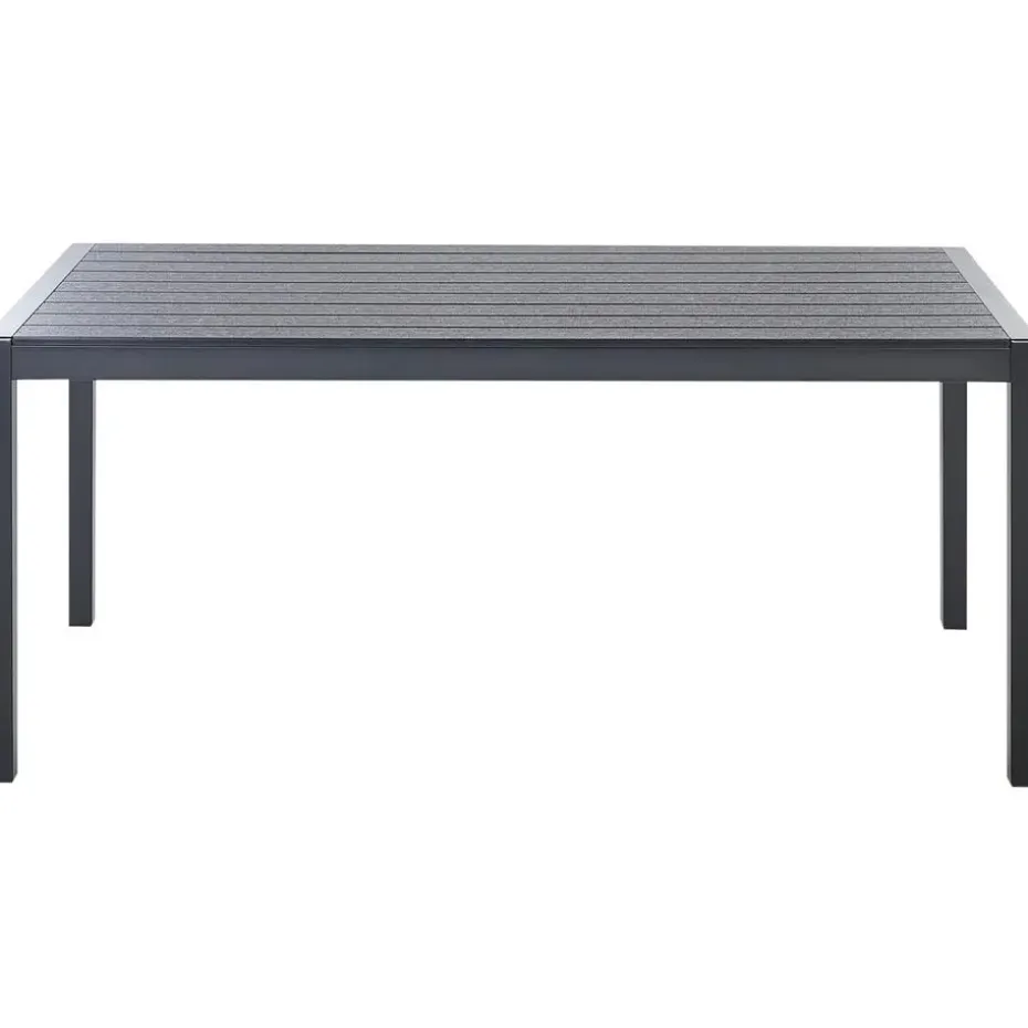 VERNIO - Tuintafel - Zwart - 90 x 180 cm - Aluminium