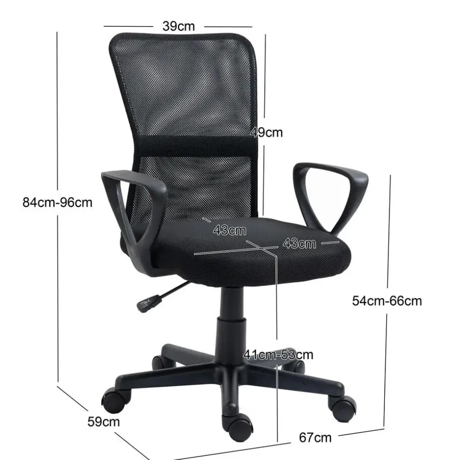 Verstelbare witte stoffen bureaustoel