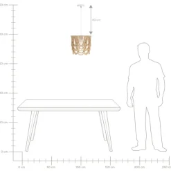 VERUGAL - Kroonluchter - Lichtbruin - Rubberhout