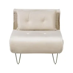 VESTFOLD - Slaapbank - Beige - Fluweel