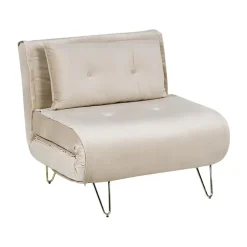 VESTFOLD - Slaapbank - Beige - Fluweel