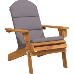 vidaXL - Adirondack tuinstoel - Kussens - Bruin - Acaciahout - 75x84x90 cm