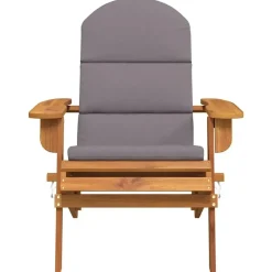 vidaXL - Adirondack tuinstoel - Kussens - Bruin - Acaciahout - 75x84x90 cm
