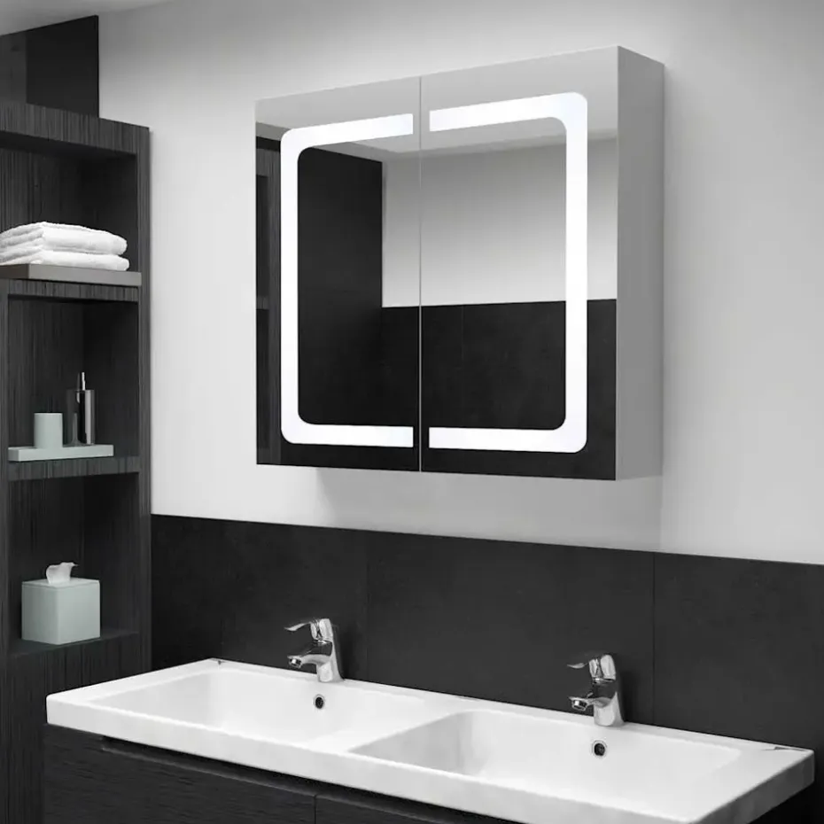 vidaXL - Badkamerkast - Antraciet - MDF