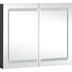 vidaXL - Badkamerkast - Antraciet - MDF