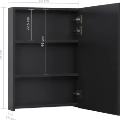 vidaXL - Badkamerkast - Antraciet - MDF