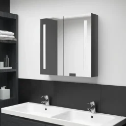 vidaXL - Badkamerkast - Grijs - MDF - 62 x 14 x 60 cm